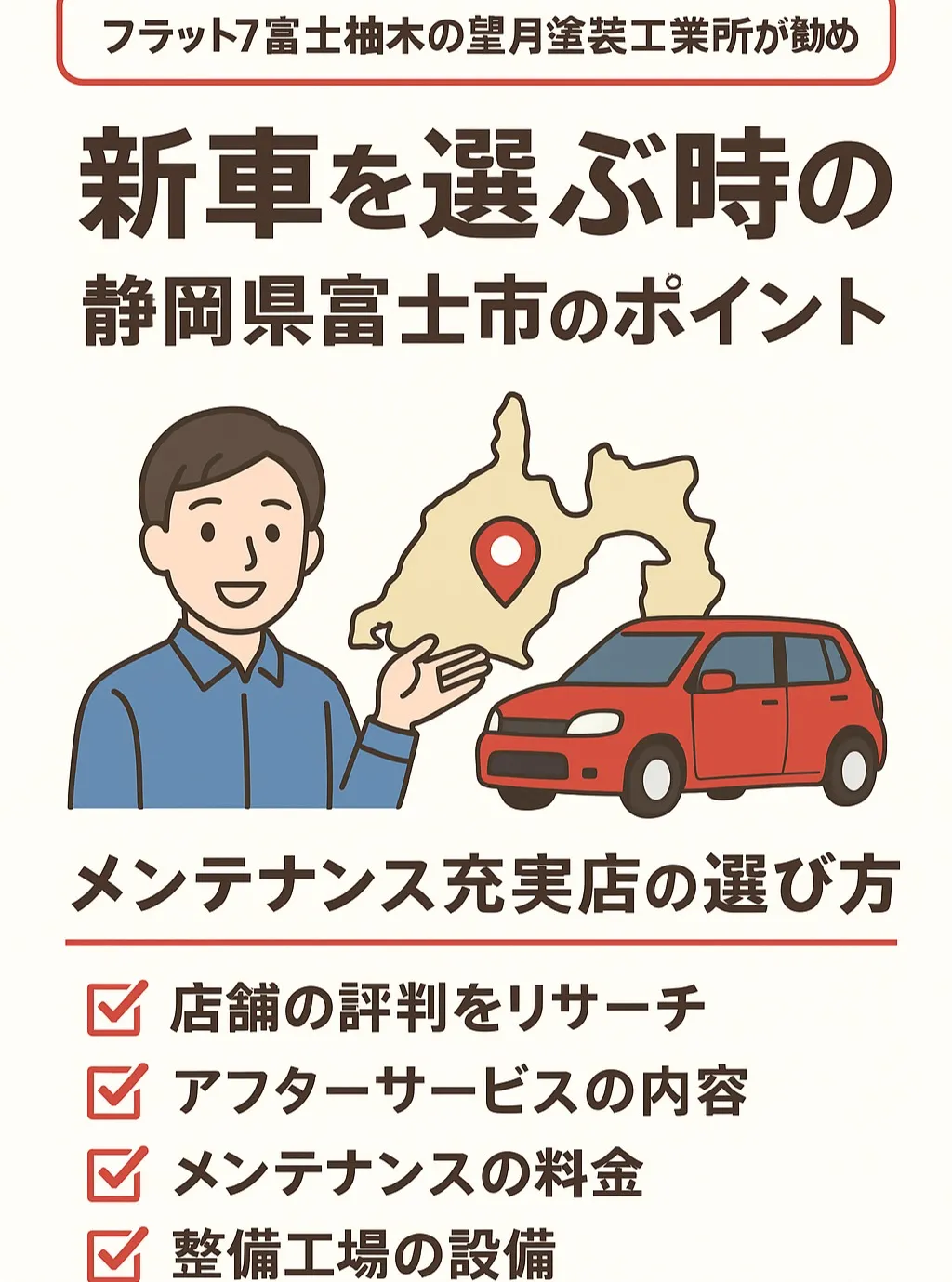 🚗✨ フラット7富士柚木の望月塗装工業所では、お客様の車選び...