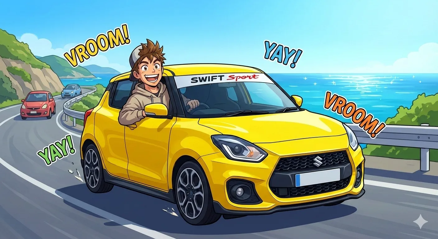 🎉皆様、魅力的な車の世界へようこそ！スズキのスイフトスポーツ...